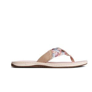 NIB Sperry Parrotfish Braided Sandal Flip Flop Thong Sandals, Flat Heel 6.5